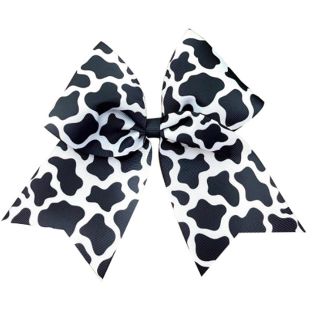 Wholesale 5pcs Cow Pattern Bow Western Cowboy Children's Hairpin